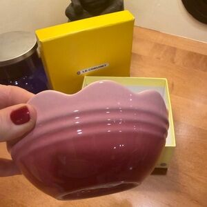 NIB Le Creuset 🩷 Pink Pale Rose Scalloped Frill Bowl 14cm